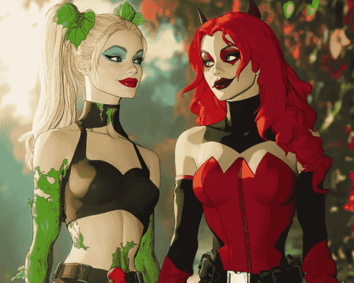 Harley Quinn and Poison Ivy Animated Diamond Painting