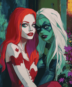 Harley Quinn and Poison Ivy Art Diamond Painting