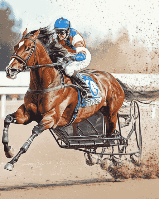 Harness Racing Horses Diamond Painting