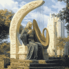 Harpist Architecture Diamond Painting