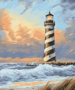 Hatteras Lighthouse Seascape Diamond Painting