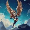 Hawkgirl Fantasy Cartoons Diamond Painting