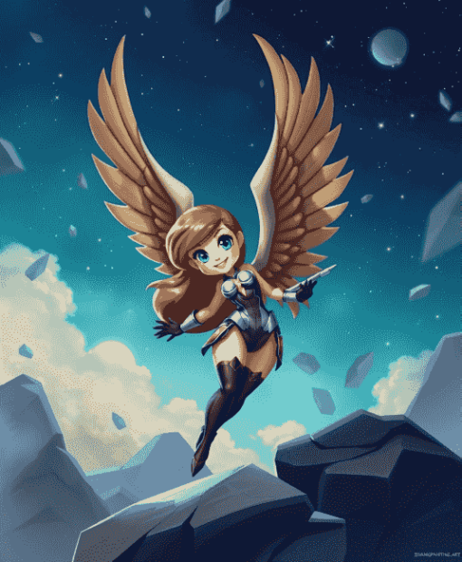 Hawkgirl Fantasy Cartoons Diamond Painting