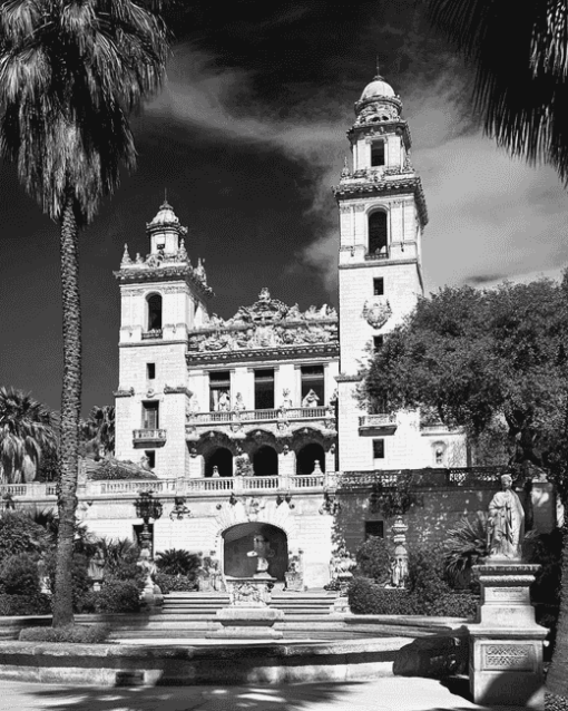 Hearst Castle Monochrome Diamond Painting