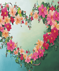 Heartfelt Blossoms Roses Diamond Painting