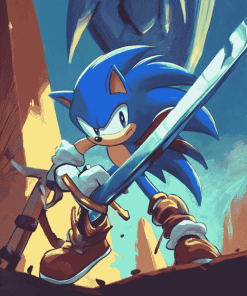 Hedgehog Sonic Anime Diamond Painting