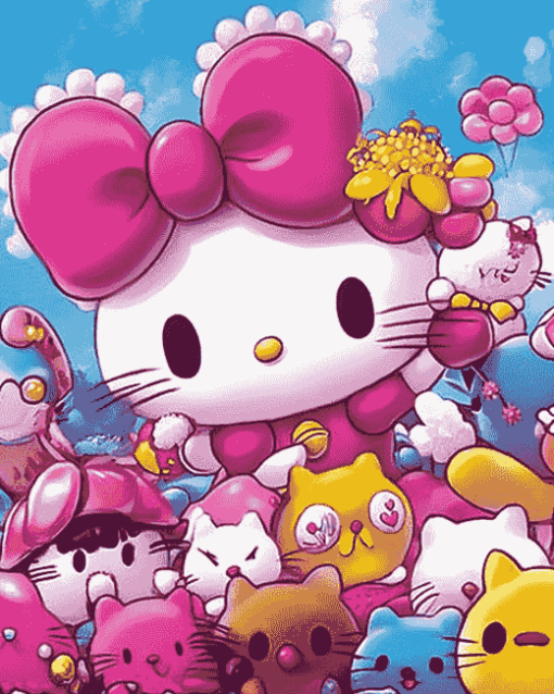 Hello Kitty Cartoon Cats Diamond Painting