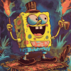 Hippie SpongeBob Cartoons Diamond Painting