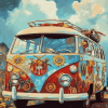 Hippie Van Adventure Diamond Painting