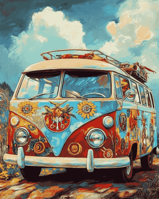 Hippie Van Adventure Diamond Painting