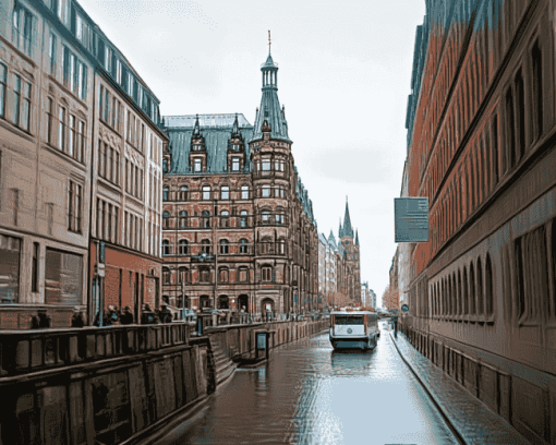 Historic Hamburg Scenes Diamond Painting