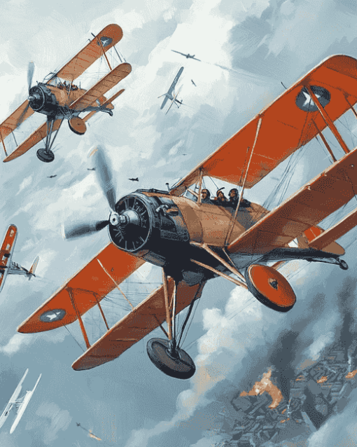 Historic Sopwith Triplanes Diamond Painting