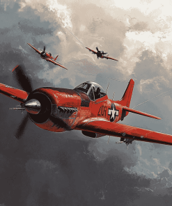 Historic Tuskegee Airmen Military Plane Diamond Painting