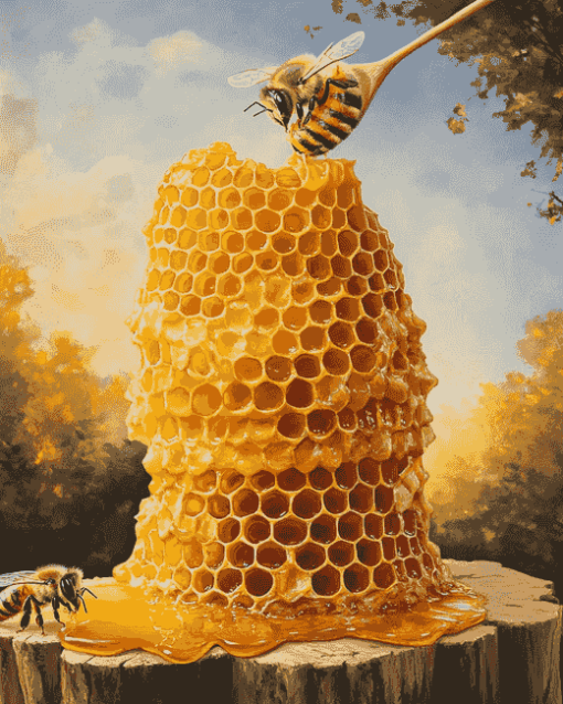 Honey Bee Hive Nature Diamond Painting