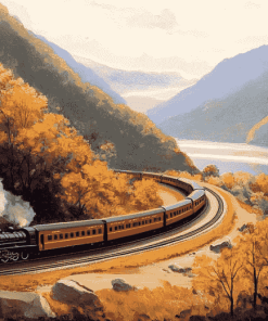 Horseshoe Curve Landscape Diamond Painting