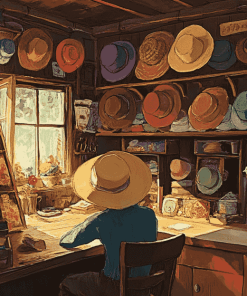 Howls Moving Castle Hat Shop Diamond Painting