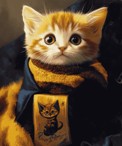 Hufflepuff Kittens Diamond Painting