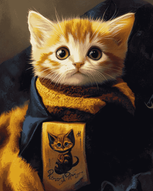 Hufflepuff Kittens Diamond Painting