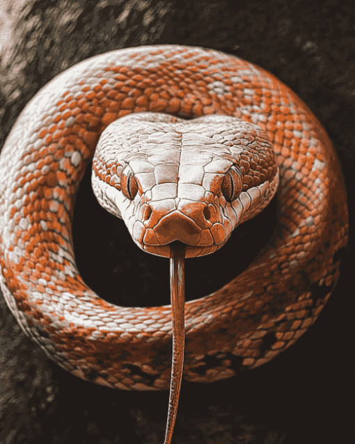 Hypomelanistic Corn Snake Diamond Painting