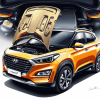 Hyundai Creta Car Engine Diamond Painting