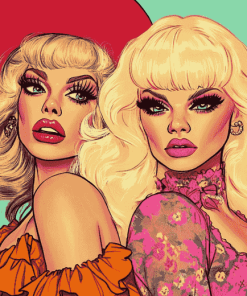 Illustration Trixie And Katya Animation Diamond Painting