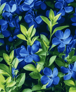 Indigo Leaf Flower Diamond Painting