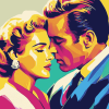 Ingrid Bergman and Bogart Colorful Diamond Painting