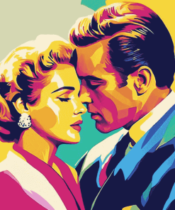 Ingrid Bergman and Bogart Colorful Diamond Painting