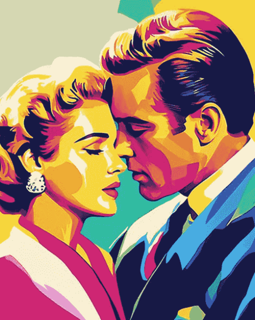 Ingrid Bergman and Bogart Colorful Diamond Painting