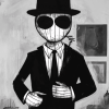 Invisible Man Monochrome Diamond Painting