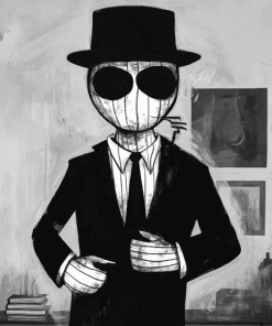 Invisible Man Monochrome Diamond Painting