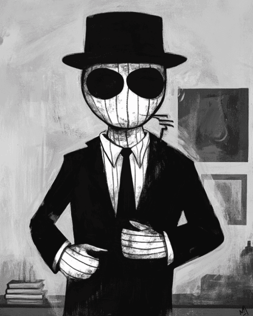 Invisible Man Monochrome Diamond Painting