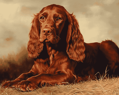 Irish Setter Puppies Diamond Painting