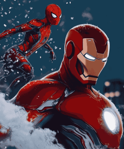 Iron Man and Spiderman Heroes Diamond Painting