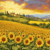 Italy Sunflower Landscapes Diamond Painting