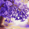 Jacaranda Trees Diamond Painting