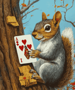 Jack of Diamonds Squirrel Diamond Painting