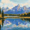 Jackson Lake Scenic Beauty Diamond Painting