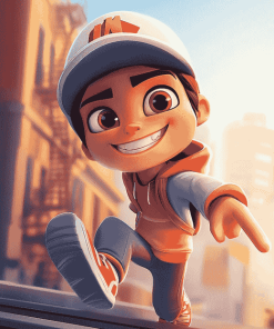 Jake Subway Surfers Animation Diamond Painting