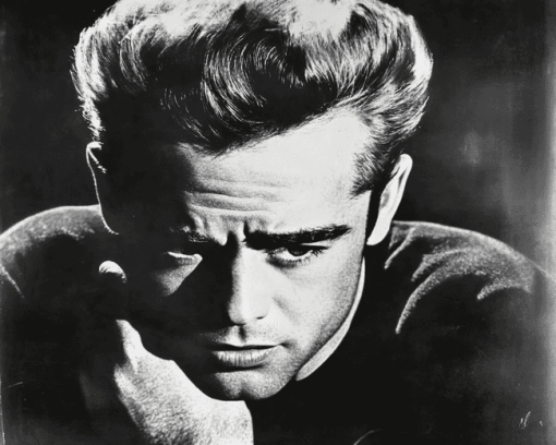 James Dean Black and White Diamond Painting