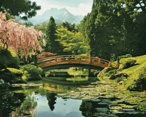 Japanese Mountain Gardens Diamond Painting