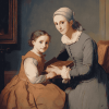 Jean Simeon Chardin Mother Daughter Diamond Painting