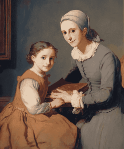 Jean Simeon Chardin Mother Daughter Diamond Painting