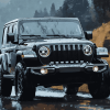 Jeep Wrangler Black SUV Diamond Painting