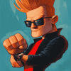 Johnny Bravo Cartoon Diamond Painting