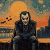 Joker and Batman Van Gogh Diamond Painting