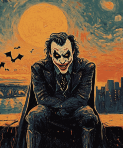 Joker and Batman Van Gogh Diamond Painting