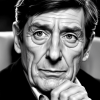 Jonathan Frid Black and White Diamond Painting