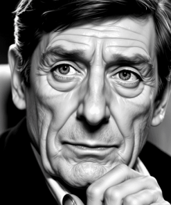 Jonathan Frid Black and White Diamond Painting