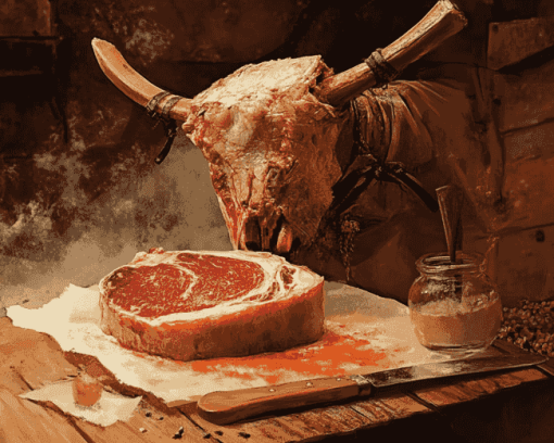 Juicy Tomahawk Feast Diamond Painting